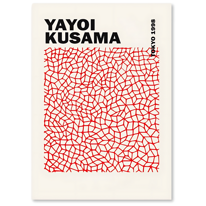 Visão de TÓQUIO 1998 - Impressões em tela inspiradas em Yayoi Kusama